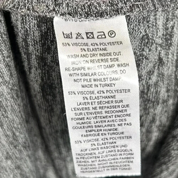 French Connection Space Dye Size Large Sweater Dress Midi Gray Stretch - Picture 11 of 12